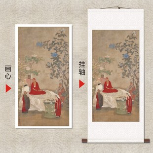 明代吴彬《普贤像图》挂画人物图复古名画高清微喷复刻装饰画
