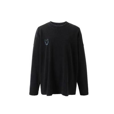 Juice WRLD 水洗做旧人像贴布长袖T恤男女同款