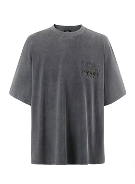 Juice WRLD黄色字体启示录洗水破坏短袖T恤