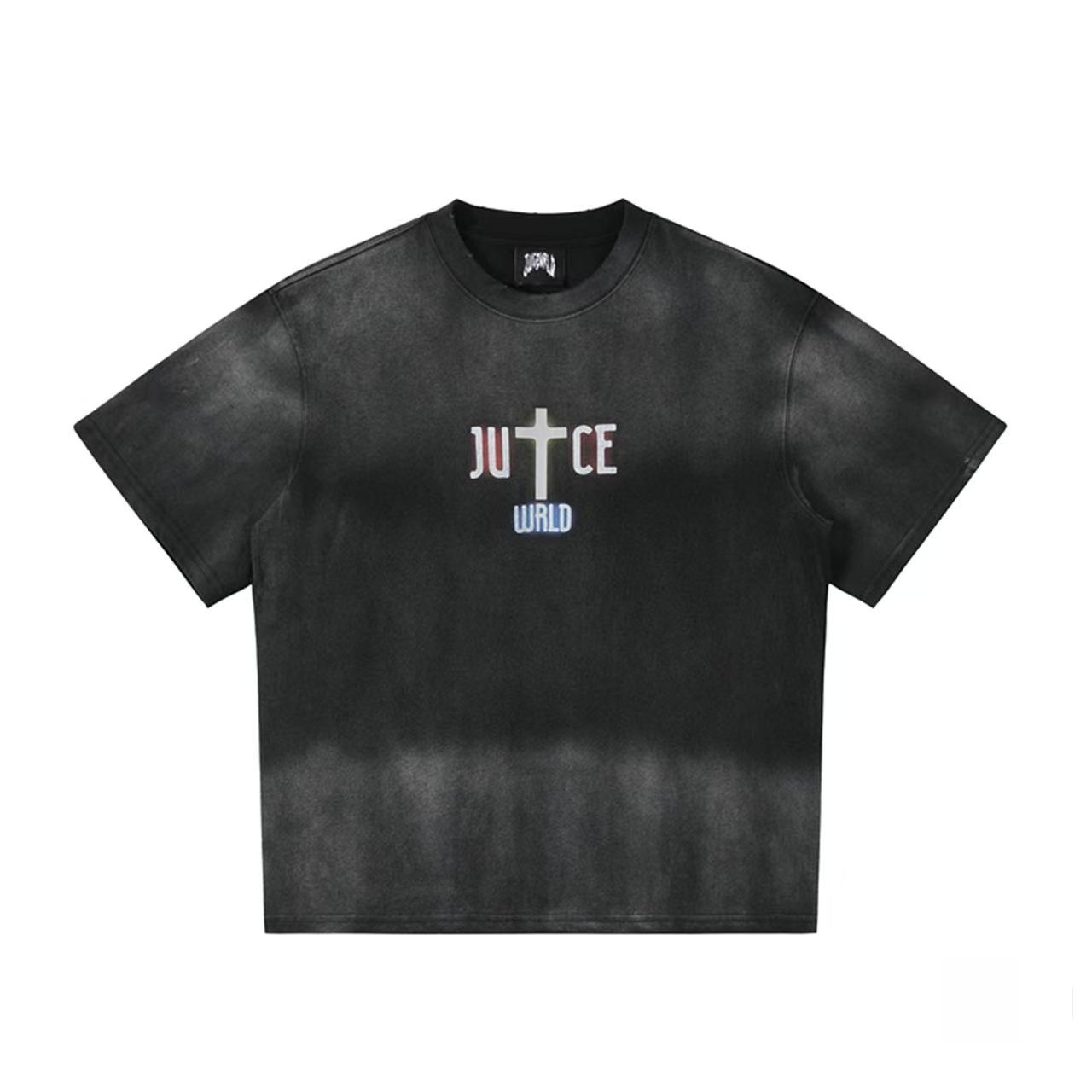 Juice WRLD SS25十字架后背满印LOGO短袖T恤