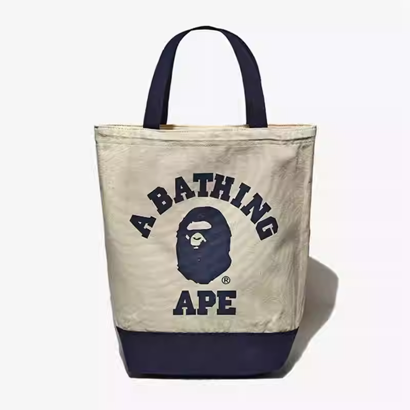 Bape日本单肩包托特包购物袋学生手提包大容量帆布包