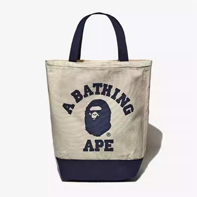 Bape日本单肩包托特包购物袋学生手提包大容量帆布包
