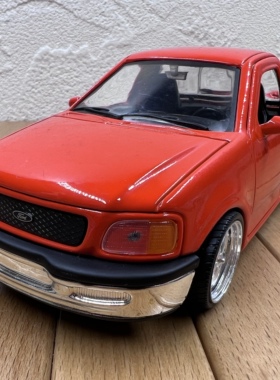 1:24福特F150皮卡合金汽车模型摆件 4X4越野车运输车场景摆设