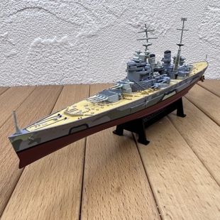1:1000英国海军乔治五世国王级战列舰 威尔士亲王号合金战舰模型