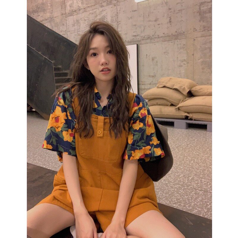 3인가족을 위한 스트리트 친화적인 부모자식 여름옷 반팔 레트로 홍콩스타일 셔츠 해변 휴가 시폰 모녀 셔츠 트렌디함
