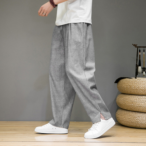 2023夏季男士麻色长裤宽松棉麻风休闲裤D833P65,男装休闲裤,星座312B-2