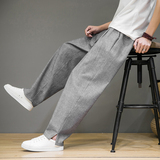 2023夏季男士麻色长裤宽松棉麻风休闲裤D833P65，男装休闲裤，星座312B-2