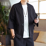 21春季新款风条纹七分袖男士开衫D554P60，男装夹克，星座312B-2