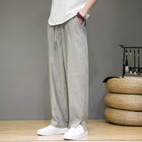 2023春夏季男士麻色长裤宽松棉麻风休闲裤D833P65，男装休闲裤，星座312B-2