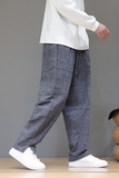 2025新款风提花棉麻男裤子宽松直筒裤棉麻休闲裤D966P70，男装休闲裤，星座312B-2