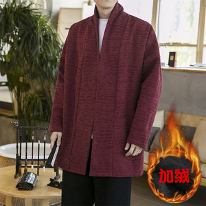 2023秋冬新款风汉服开衫加绒加厚披风外套D582P100图片