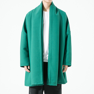 2023秋冬新款风加厚夹棉提花无扣开衫外套汉服风衣D802P135图片