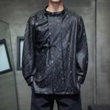 2025春款新中式新品男款蛇纹提花唐装盘扣外套D947P85，男装民族服装，星座312B-2