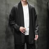 春季外套男士中长款风衣汉服披风风禅服开衫宽松道袍D948P70，男装民族服装，星座312B-2