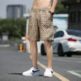 2023日系风轻奢高品质短裤字母提花男士休闲裤五分中裤D837P45，男装休闲裤，星座312B-2