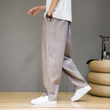 2023春夏男士麻色长裤宽松棉麻风休闲裤D833P65，男装休闲裤，星座312B-2