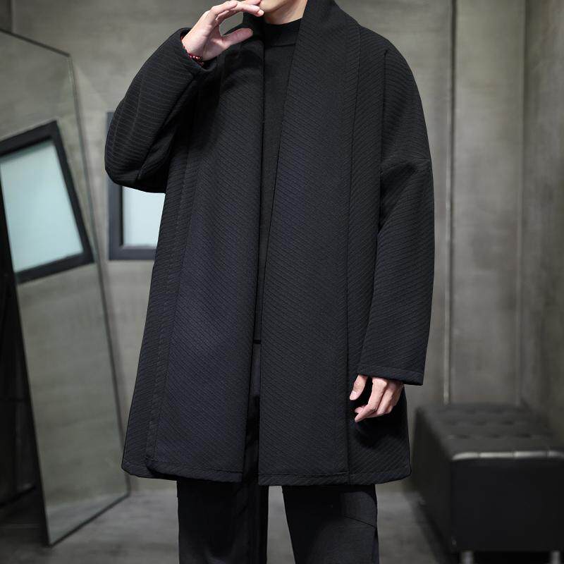 2025冬季风开衫低调立体斜纹长袖披风男外套呢大衣D909P135,男装毛呢大衣,星座312B-2