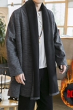 2021冬季中国风开衫加绒加厚亚麻长袖开衫披风男外套D283P105，男装针织衫/毛衣，星座312B-2