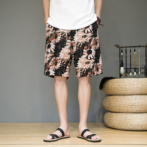 2023夏季男士风宽松直筒休闲短裤五分裤沙滩裤D849P35,男装休闲裤,星座312B-2