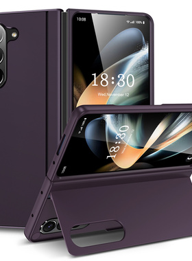 折叠带支架适用三星zfold6手机壳galaxy z fold5保护套flod4男zfold3折叠屏flod7防摔w24新款w23薄w22外壳女