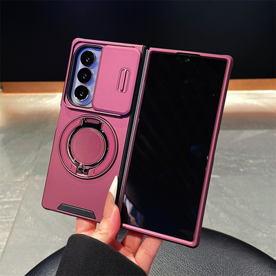 镜头推窗适用三星fold8ultra手机壳新款galaxyzfold7带支架保护套zflod6旋转支点foid折叠屏全包女防摔男外壳
