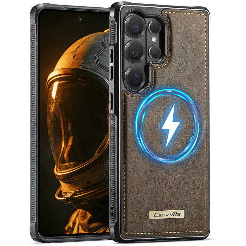 高端皮质适用三星S26ultra手机壳磁吸新款3星s25+保护套galaxys24u商务男s23uitra全包A57防摔a17皮革26U外壳