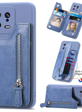 适用小米13手机壳插卡Xiaomi14卡包13tpro卡套15T可放卡11Lite卡槽Civi1s零钱包10t全包防摔9pro带支架男女款