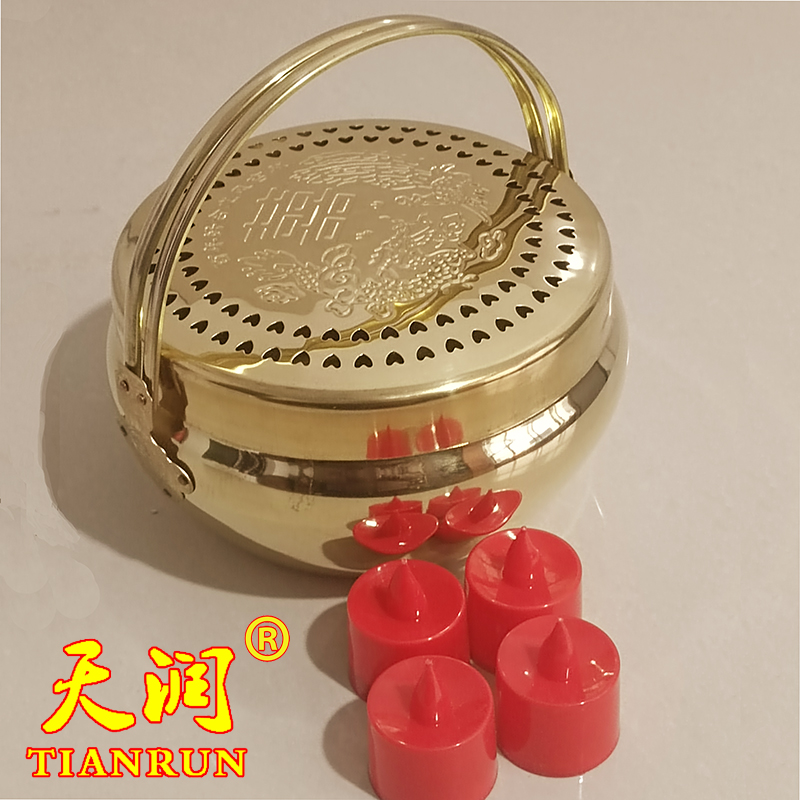 铜火冲暖手宝天润嫁妆怀炉陪嫁