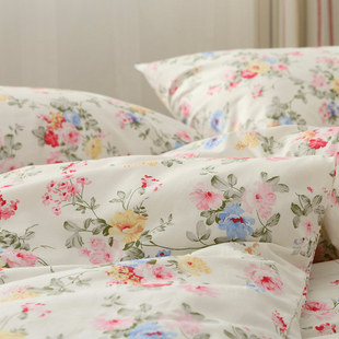 纯棉田园风少女双人1.5m1.8米2.0床被单单人1.2 秋冬碎花床单单件
