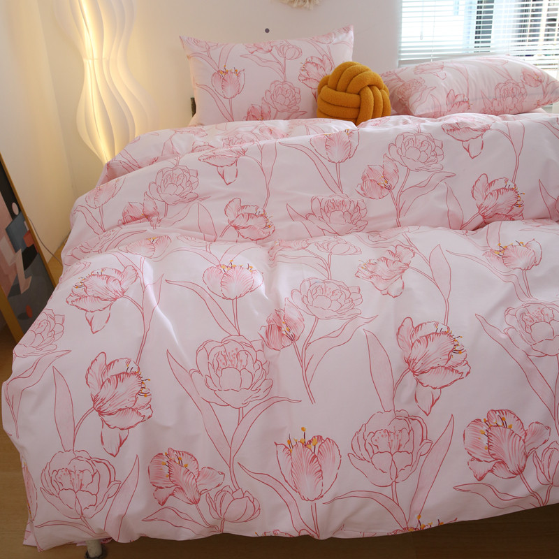 2024新品玫瑰 秋冬纯棉床单被套三四件套100全棉斜纹床品淑女公主