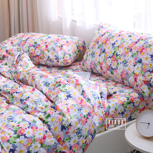 好美 100全棉被罩150x180x200x230碎花公主风 少女心被套单件纯棉