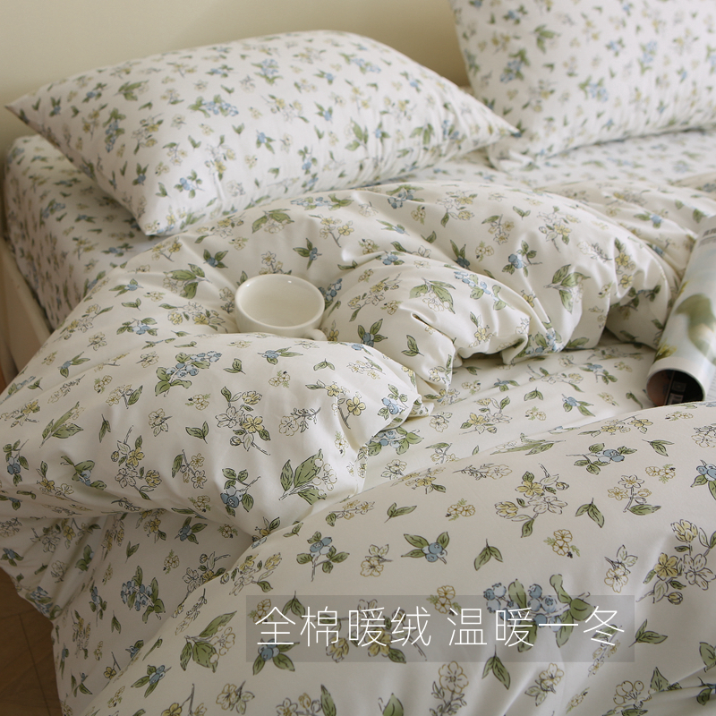 全棉暖绒单件被套加厚保暖