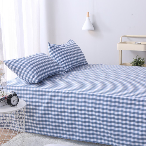 格子床单单件 纯棉简约日式1.2m1.5m1.8m2.0米双人炕床单人学生床
