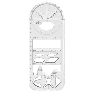 悟生多功能函数尺子初中生专用量角器绘图尺高中生快速画圆几何万能尺小学生高颜值画画神器学生考试直尺