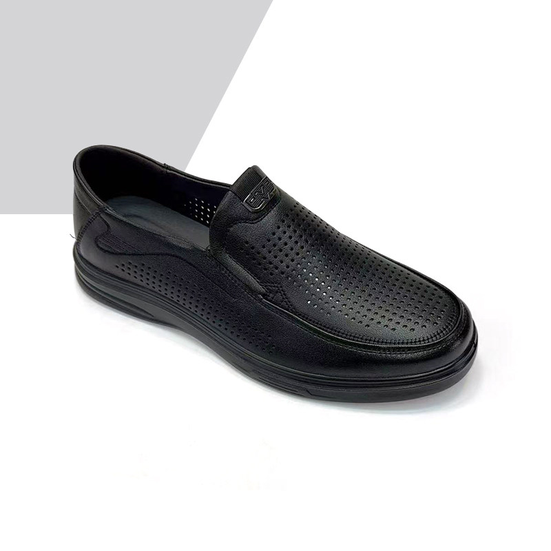 杰豪男鞋2025新款真皮休闲皮鞋男舒适透气镂空一脚蹬爸爸皮鞋正品,流行男鞋,休闲皮鞋,淘宝优惠券,粉丝福利购,淘宝优惠卷