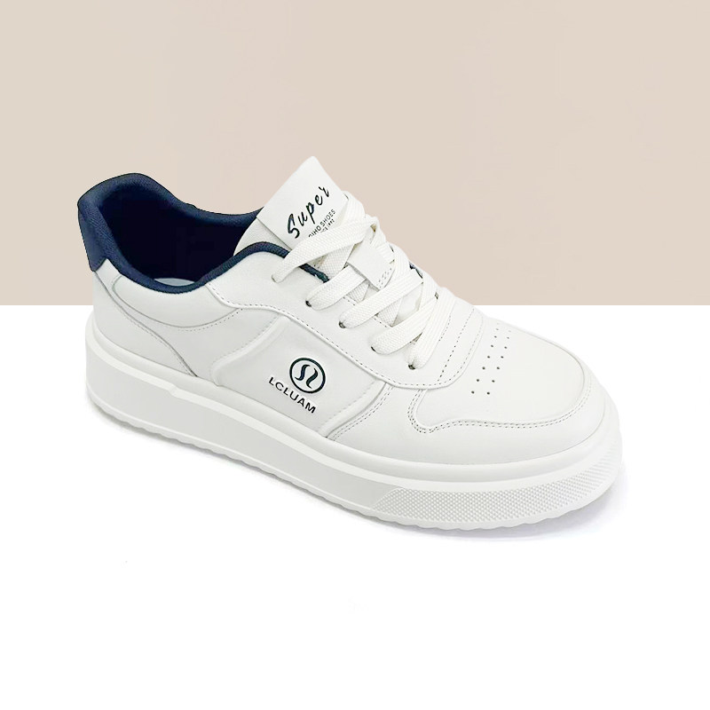 杰豪男鞋真皮休闲运动鞋男2026年新款板鞋舒适百搭小白鞋专柜正品