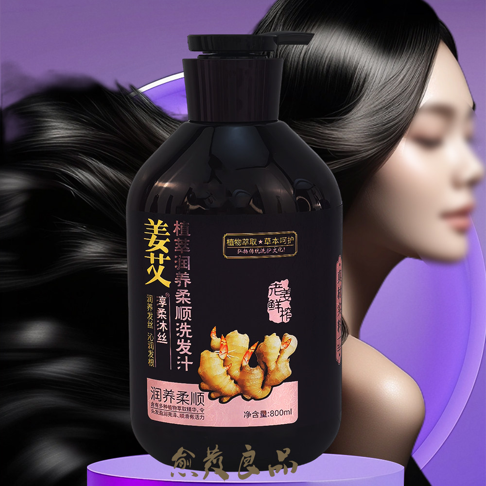 淳柔沐丝姜艾植萃健发强韧洗发汁 润养柔顺洗发汁系列800ml