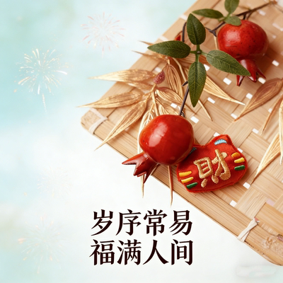 新年平安果手缝挂件材料包