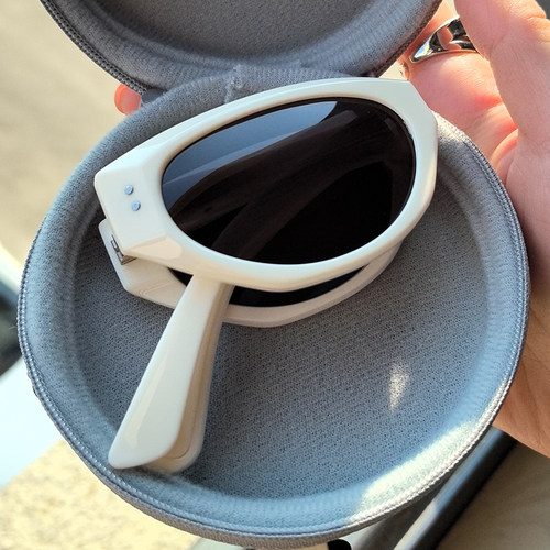 雪地uv400猫眼可折叠墨镜偏光