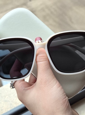 黑白色边头箍眼睛镜墨镜男女款高级感显脸小适合方圆脸海边太阳镜