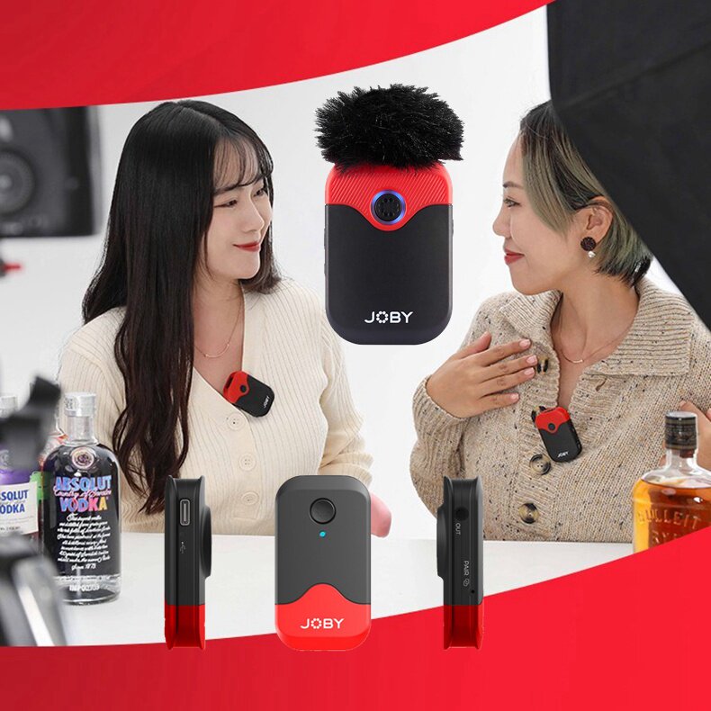 JOBY宙比JB01737一拖二无线麦克风领夹话筒采访胸麦收音抖音直播