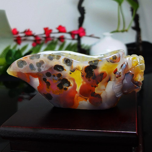 沛孚玛瑙杯子手工巧雕原矿杯包邮