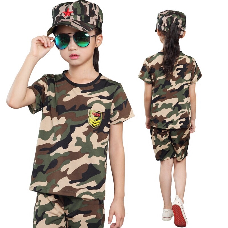 男童特种兵军训夏令营短袖迷彩服