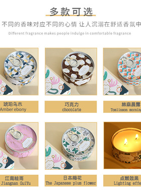 跨境创意复古香薰蜡烛个性罐装大豆蜡烛家居装饰摆件香氛无烟