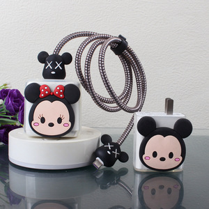 华为matebook d14 13 15荣耀magicbook pro15 16v 14s电脑65w充电器电源数据线缠绕绳卡通装饰贴膜保护套壳子