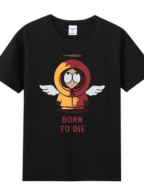 夏季kenny southpark南方公园搞笑卡通周边印花纯棉圆领短袖T恤男