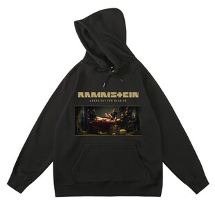欧美摇滚乐队德国战车Rammstein周边连帽衫套头加绒卫衣秋冬男女