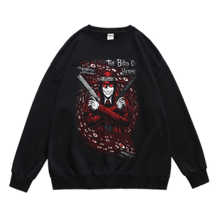 潮流春秋冬长袖圆领卫衣日系风二次元卡通皇家国教骑士团阿卡多男