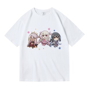 日系卡通动漫Fate liner魔法少女伊莉雅二次元 短袖 T恤男女 kaleid