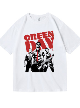 greenday绿日美国朋克乐队摇滚衣服T恤纯棉短半袖男女中性款夏季